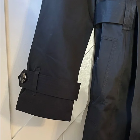 London Fog blackTrench Coat with Belt - Picture 4 of 11